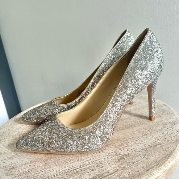 Marc Fisher Darreny Embellished Sparkly Glitter Pumps Heels in Gold NWOB - Picture 4 of 10